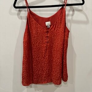 Target A New Day Tank - Burnt Orange with Subtle Animal Print Size S